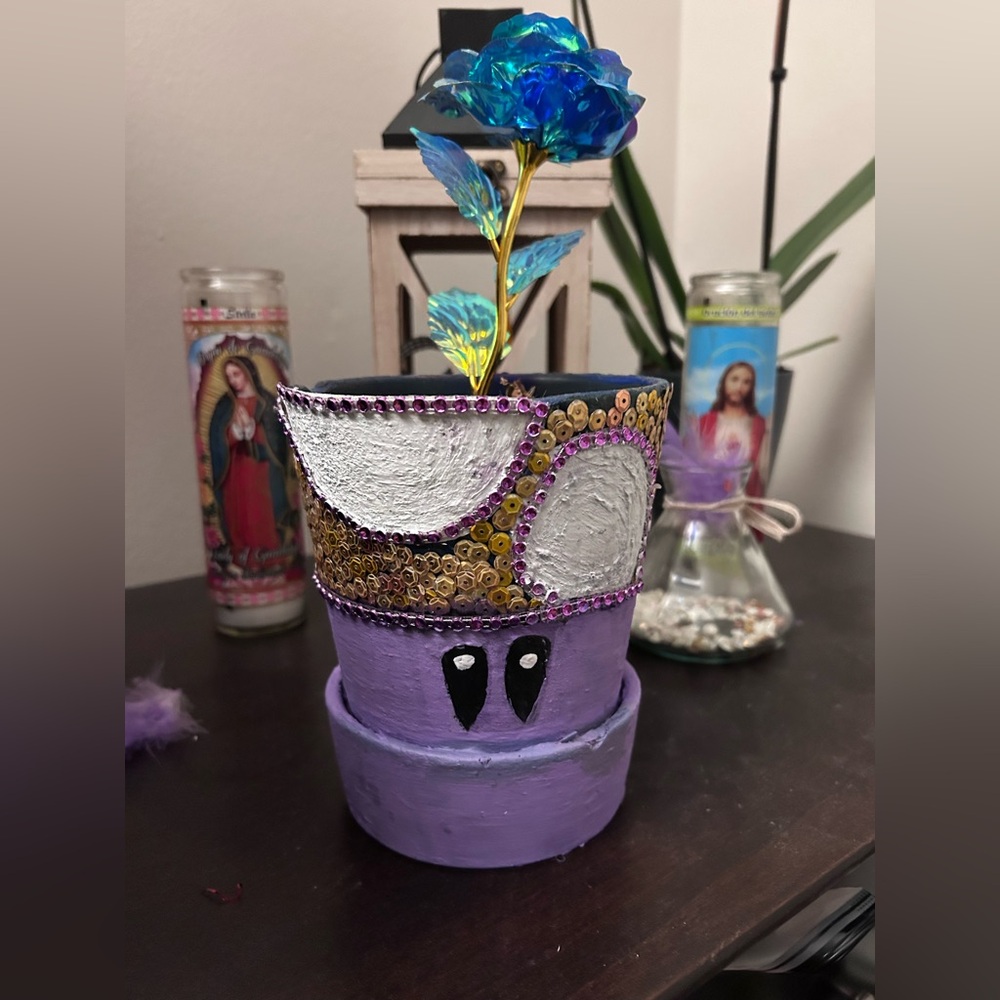 Purple and gold Toad Mario mushroom that I created!